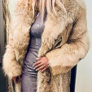 Full Length Real Coyote Fur Coat - Like New